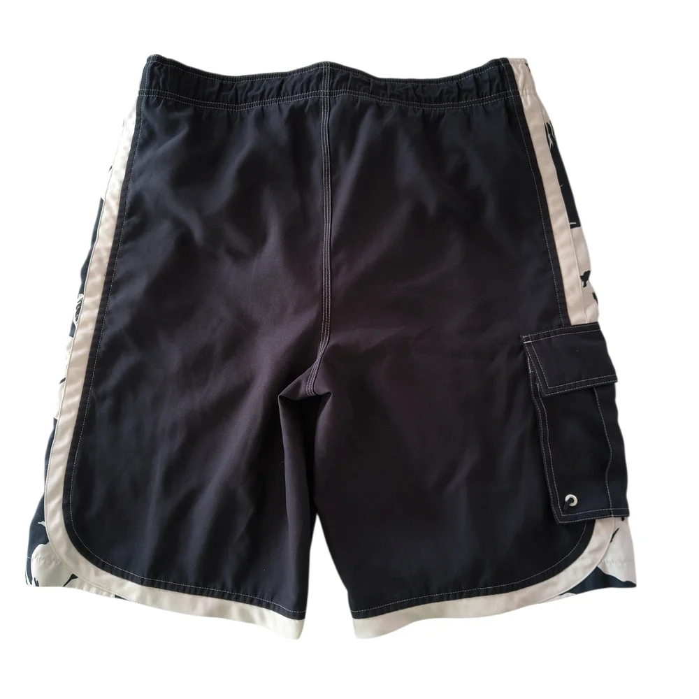 Tony Hawk Navy Blue and White Swim Trunks/Board Shorts Size M